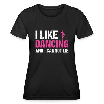 Danseuse J’aime danser - T-shirt sport Femme - noir - Devant - AI Model Female 172 light (172cm)