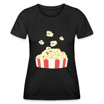 Popcorn Cheatday Movienight Sweet Mood Mood - T-shirt sport Femme - noir - Devant - AI Model Female 172 light (172cm)