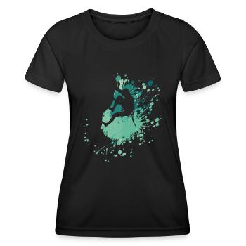 Climber Extrem Sport Color Splash - Frauen Funktions-T-Shirt - Schwarz - Vorne - AI Model Female 172 light (172cm)