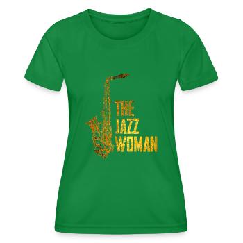Jazz Frau - Frauen Funktions-T-Shirt - Kelly Green - Vorne - AI Model Female 172 dark (172cm)
