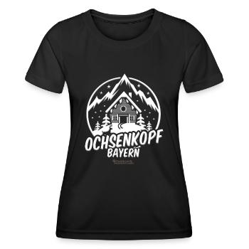 Ochsenkopf Bayern Skigebiet - Frauen Funktions-T-Shirt - Schwarz - Vorne - AI Model Female 172 light (172cm)