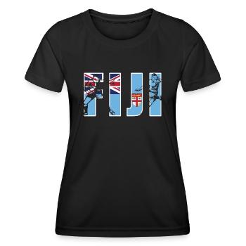 Fidji Rugby - T-shirt sport Femme - noir - Devant - AI Model Female 172 light (172cm)