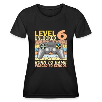 6. Geburtstag Gamer Videospiele - Frauen Funktions-T-Shirt - Schwarz - Vorne - AI Model Female 172 light (172cm)