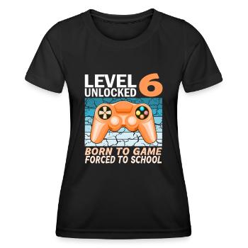 6. Geburtstag Gamer Videospiele - Frauen Funktions-T-Shirt - Schwarz - Vorne - AI Model Female 172 light (172cm)