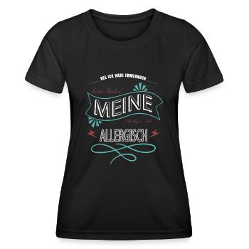 geburtstag geschenk seekatze raubkatze lustig spaß - Frauen Funktions-T-Shirt - Schwarz - Vorne - AI Model Female 172 light (172cm)