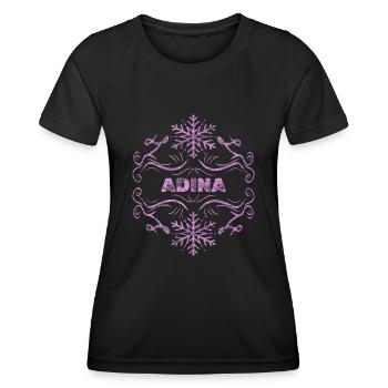 Ehefrau Adina - Frauen Funktions-T-Shirt - Schwarz - Vorne - AI Model Female 172 light (172cm)