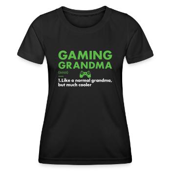 Gamer Grandma Definition Gaming - Frauen Funktions-T-Shirt - Schwarz - Vorne - AI Model Female 172 light (172cm)