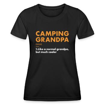 Camper Grandpa Definition Camping - Women's Functional T-Shirt - black - Front - AI Model Female 172 light (172cm)