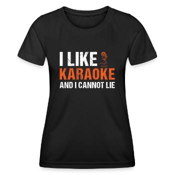 Singer I Like Karaoke - Frauen Funktions-T-Shirt - Schwarz - Vorne - AI Model Female 172 light (172cm)