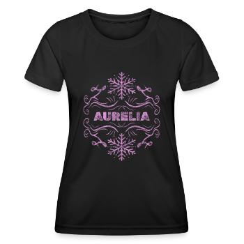 Épouse Aurelia - T-shirt sport Femme - noir - Devant - AI Model Female 172 light (172cm)