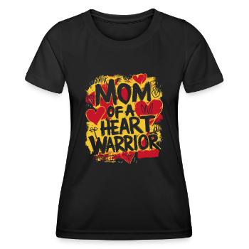 Herzkrieger Mama - Frauen Funktions-T-Shirt - Schwarz - Vorne - AI Model Female 172 light (172cm)