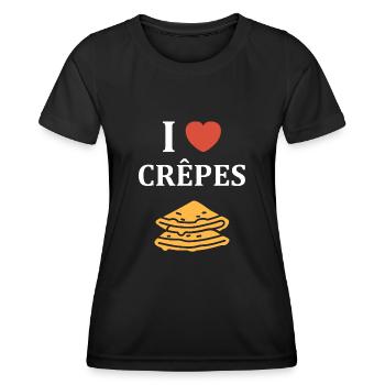 crêpe - T-shirt sport Femme - noir - Devant - AI Model Female 172 light (172cm)