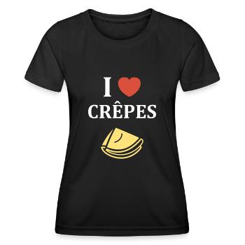 crêpe - T-shirt sport Femme - noir - Devant - AI Model Female 172 light (172cm)
