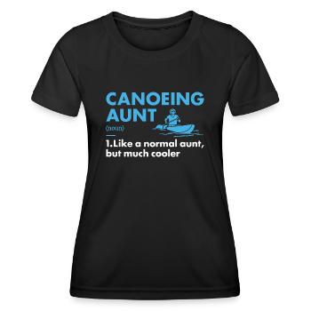 Canoeist Aunt Definition Canoeing - Women's Functional T-Shirt - black - Front - AI Model Female 172 light (172cm)