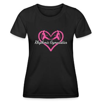 Gymnast Heart Rhythmic Gymnastics - Frauen Funktions-T-Shirt - Schwarz - Vorne - AI Model Female 172 light (172cm)