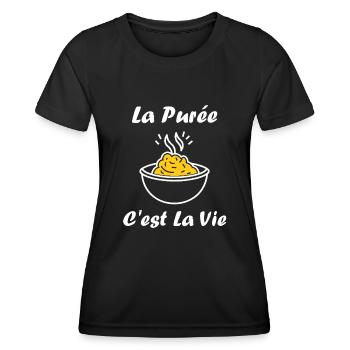 Purée - T-shirt sport Femme - noir - Devant - AI Model Female 172 light (172cm)