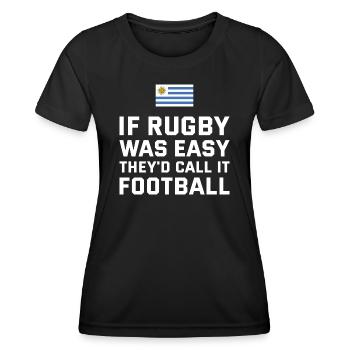 Ils appelleraient ça Football Uruguay Rugby - T-shirt sport Femme - noir - Devant - AI Model Female 172 light (172cm)