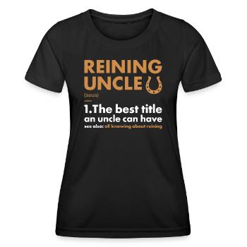 Reiner Oncle Définition Reining - T-shirt sport Femme - noir - Devant - AI Model Female 172 light (172cm)