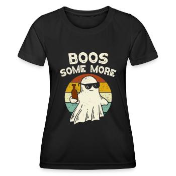 Halloween Boos Some More Ghost Beer - Women's Functional T-Shirt - black - Front - AI Model Female 172 light (172cm)