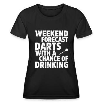 Drôle de fléchettes idée cadeau pour les joueurs de fléchettes fléchettes - T-shirt sport Femme - noir - Devant - AI Model Female 172 light (172cm)