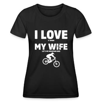 Mountain Bike Mtb Downhill Bike Cyclist Biker - Women's Functional T-Shirt - black - Front - AI Model Female 172 light (172cm)