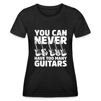 Gitarrist Gitarrenspieler Gitarrenmusiker Rockband - Frauen Funktions-T-Shirt - Schwarz - Vorne - AI Model Female 172 light (172cm)