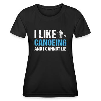 Canoéiste J’aime le canoë - T-shirt sport Femme - noir - Devant - AI Model Female 172 light (172cm)