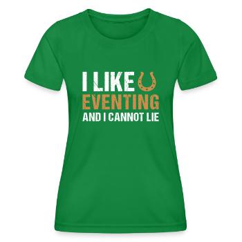 Cavalier J’aime le concours complet - T-shirt sport Femme - vert - Devant - AI Model Female 172 dark (172cm)