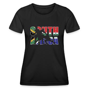 South Africa Rugby - Women's Functional T-Shirt - black - Front - AI Model Female 172 light (172cm)