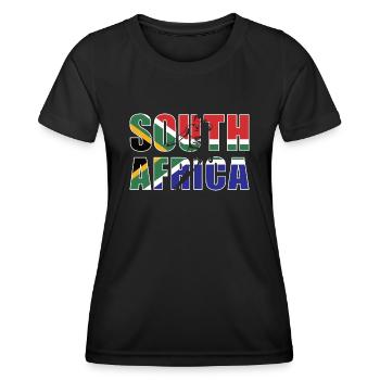 South Africa Rugby - Women's Functional T-Shirt - black - Front - AI Model Female 172 light (172cm)