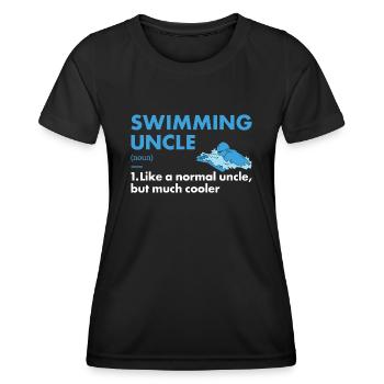 Sport Uncle Swimming - Frauen Funktions-T-Shirt - Schwarz - Vorne - AI Model Female 172 light (172cm)