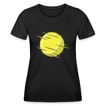 Tennisball - Frauen Funktions-T-Shirt - Schwarz - Vorne - AI Model Female 172 light (172cm)