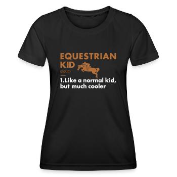 Sport Kid Définition Équestre - T-shirt sport Femme - noir - Devant - AI Model Female 172 light (172cm)