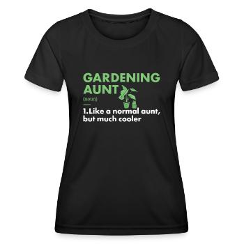 Jardinier Tante Définition Jardinage - T-shirt sport Femme - noir - Devant - AI Model Female 172 light (172cm)