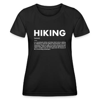 Hiker Definition Hiking - Frauen Funktions-T-Shirt - Schwarz - Vorne - AI Model Female 172 light (172cm)