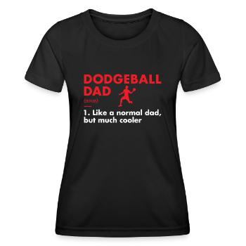 Sport Dad Définition Dodgeball - T-shirt sport Femme - noir - Devant - AI Model Female 172 light (172cm)