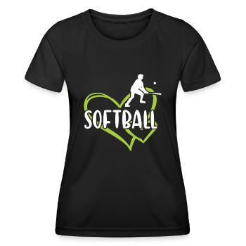 Sport Heart Softball - T-shirt sport Femme - noir - Devant - AI Model Female 172 light (172cm)