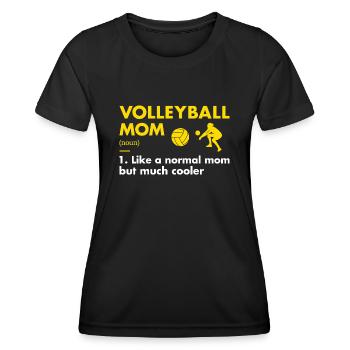 Sport Maman Définition Volleyball - T-shirt sport Femme - noir - Devant - AI Model Female 172 light (172cm)