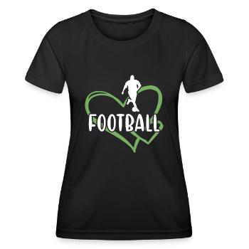 Sport Heart Football - Women's Functional T-Shirt - black - Front - AI Model Female 172 light (172cm)