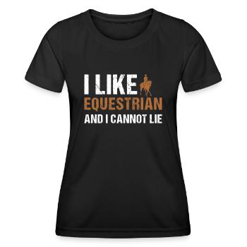 Sport I Like Equestrian - Women's Functional T-Shirt - black - Front - AI Model Female 172 light (172cm)