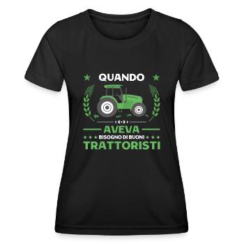Agricoltura Buoni Trattoristi Trattore - Frauen Funktions-T-Shirt - Schwarz - Vorne - AI Model Female 172 light (172cm)