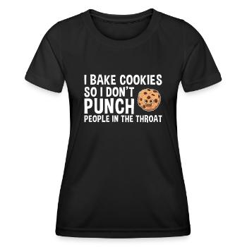Baking I Bake Cookies Cookie - Frauen Funktions-T-Shirt - Schwarz - Vorne - AI Model Female 172 light (172cm)