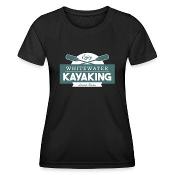 Profitez du kayak en eau vive - T-shirt sport Femme - noir - Devant - AI Model Female 172 light (172cm)