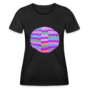 Olivia die Kreative und Vielseitige - Frauen Funktions-T-Shirt - Schwarz - Vorne - AI Model Female 172 light (172cm)
