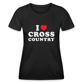 Cavalier I Love Cross Country - T-shirt sport Femme - noir - Devant - AI Model Female 172 light (172cm)