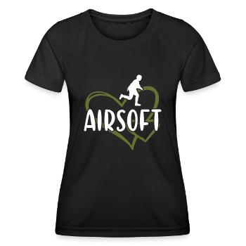Sport Heart Airsoft - Women's Functional T-Shirt - black - Front - AI Model Female 172 light (172cm)