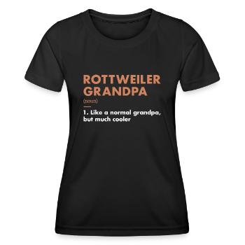 Rottweiler Grandpa Definition - Frauen Funktions-T-Shirt - Schwarz - Vorne - AI Model Female 172 light (172cm)