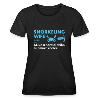 Snorkeler Femme Définition Snorkeling - T-shirt sport Femme - noir - Devant - AI Model Female 172 light (172cm)