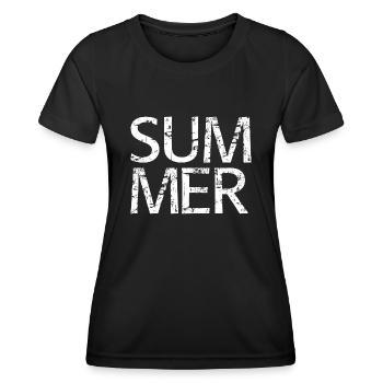 Summer - Frauen Funktions-T-Shirt - Schwarz - Vorne - AI Model Female 172 light (172cm)