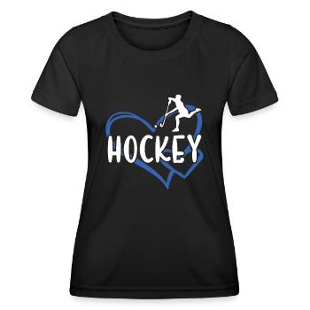 Sport Heart Hockey - Women's Functional T-Shirt - black - Front - AI Model Female 172 light (172cm)